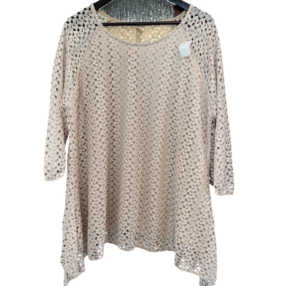 ROMANTIC Lace Crochet Tunic Top Bohemian, elegant, festival cottagecore - Picture 2 of 9